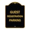 Signmission Designer Series Guest Registration Parking, Black & Gold Aluminum Sign, 18" x 24", BG-1824-23923 A-DES-BG-1824-23923 - alternate 1